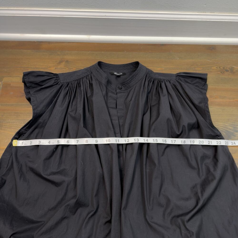 Madewell Flutter Sleeve Button Front Mini Dress Women's Medium - Picture 5 of 9